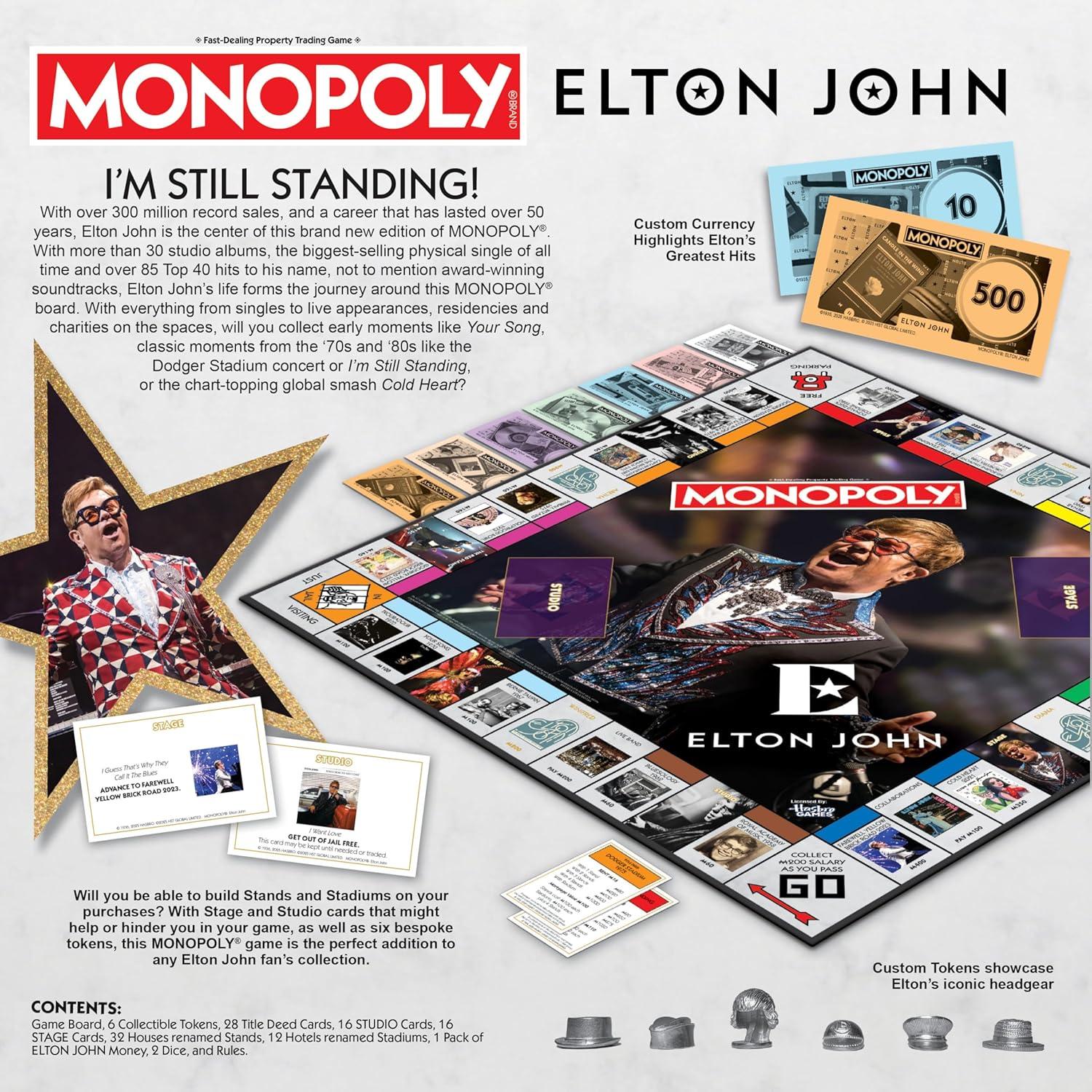 image:imageMonopoly Elton John Play as Iconic Headgear Star Glasses amp More Collect Legendary Career Moments Like Knighthood amp Farewell Tour Officially Licensed Elton John Board Game