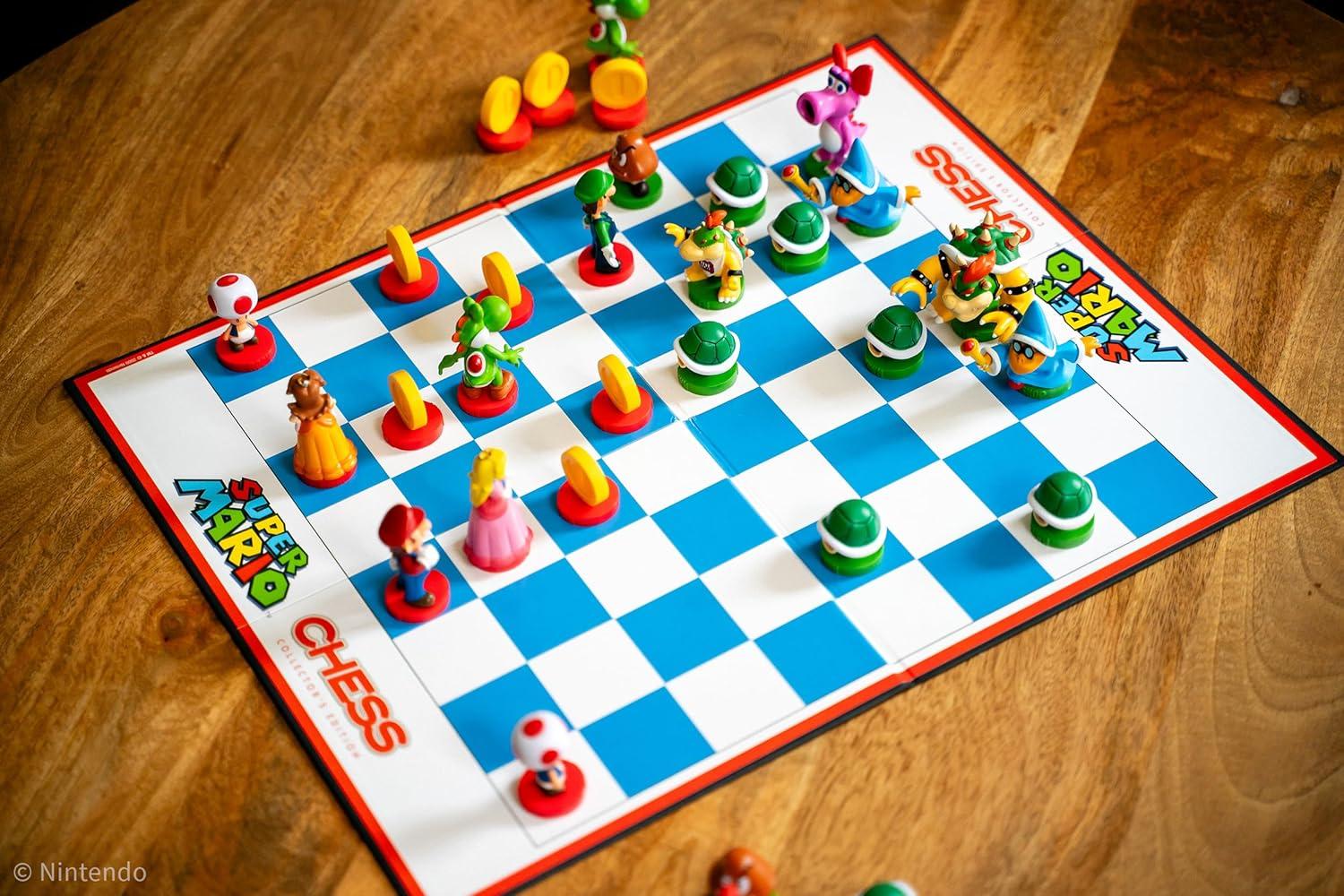 image:imageSuper Mario Chess Set 32 Custom Sculpt Chess Pieces Including Iconic Characters Mario Luigi Peach Toad Bowser Super Mario Themed Chess Game