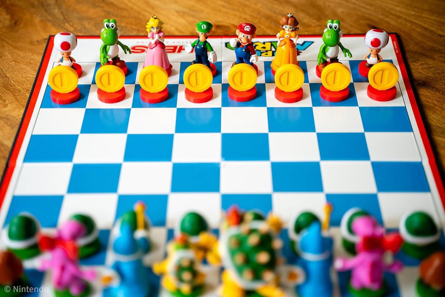 image:imageSuper Mario Chess Set 32 Custom Sculpt Chess Pieces Including Iconic Characters Mario Luigi Peach Toad Bowser Super Mario Themed Chess Game