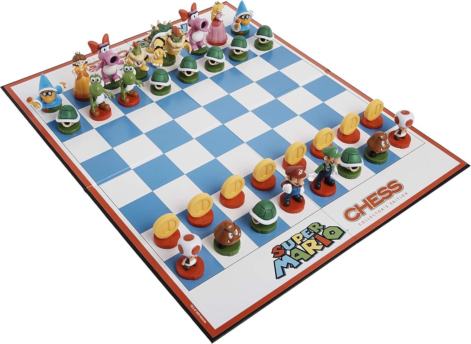 image:imageSuper Mario Chess Set 32 Custom Sculpt Chess Pieces Including Iconic Characters Mario Luigi Peach Toad Bowser Super Mario Themed Chess Game
