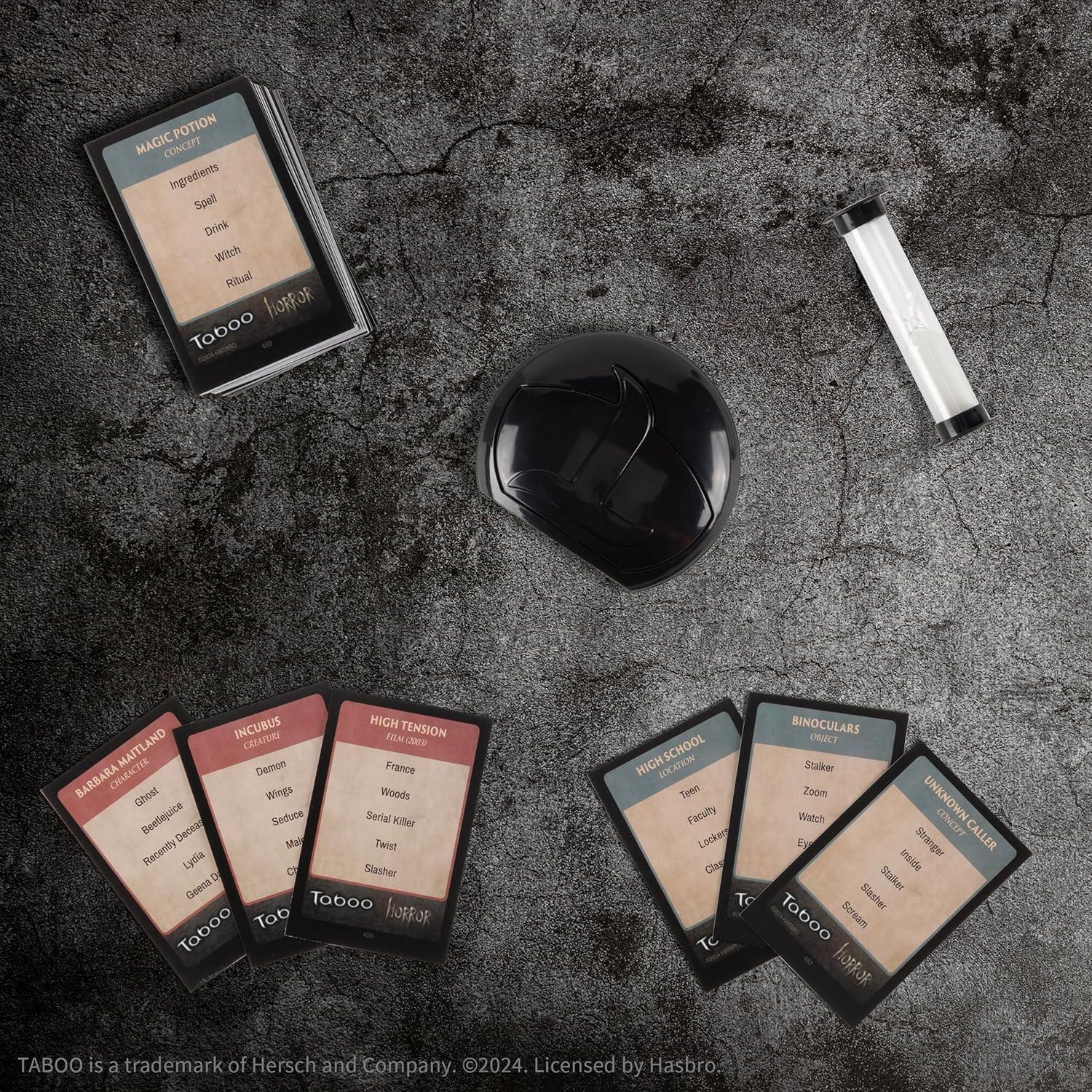 image:imageTaboo Horror Edition Party Board Game Horror Genre Themed Trivia Word Game with Screaming Buzzer Game for 2 Players or More Fans of Horror Themed Films amp Culture Ages 13 and Up