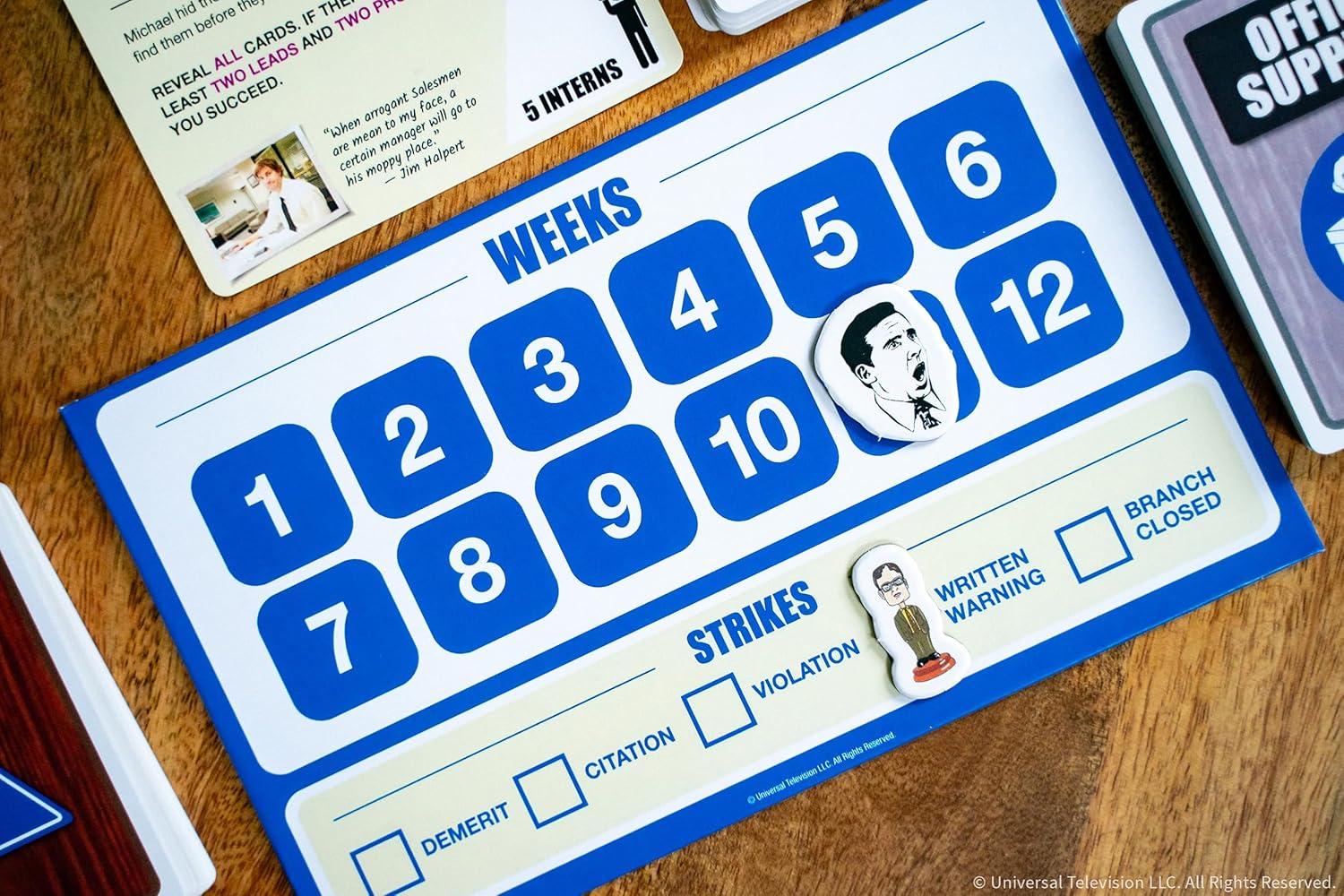 image:imageThe Office Paper Paranoia Board Game Social Deduction Game Set in Dunder Mifflins Scranton Branch Bluff Sabotage amp Complete Tasks to Win The Turf War Ages 12 48 Players 3045 Min Playtime