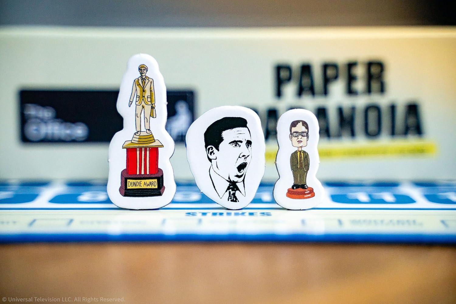 image:imageThe Office Paper Paranoia Board Game Social Deduction Game Set in Dunder Mifflins Scranton Branch Bluff Sabotage amp Complete Tasks to Win The Turf War Ages 12 48 Players 3045 Min Playtime