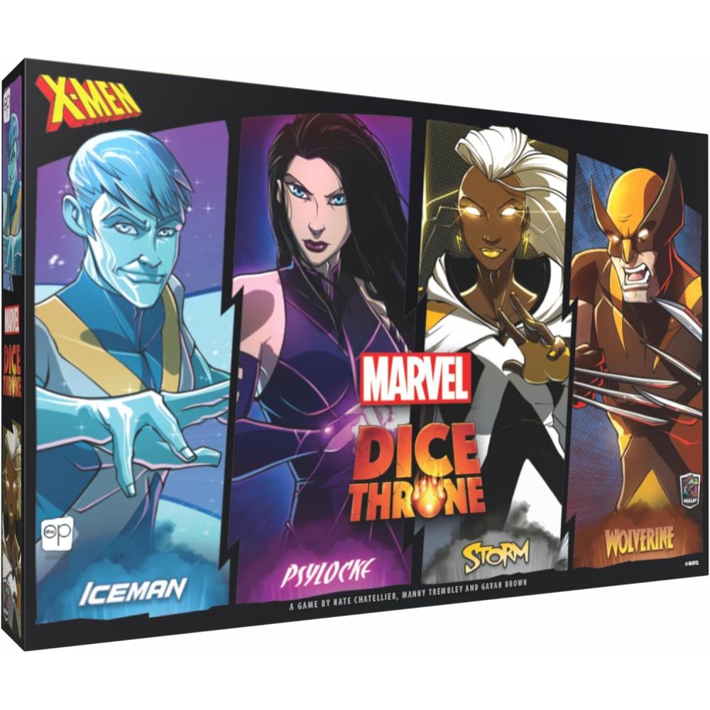 image:imageMarvel XMen Dice Throne Box 1 4 Hero Box Featuring Wolverine Iceman Psylocke amp Storm Competitive Dice Board Game StandAlone amp Cross Compatible with All Dice Throne Heroes Officially Licensed