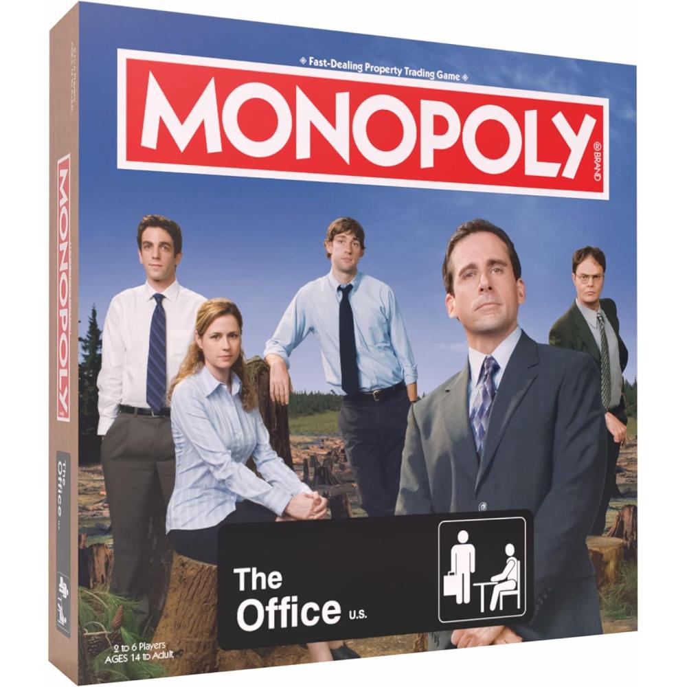 image:imageMonopoly The Office Board Game Featuring Worlds Best Boss Mug Dundee Award Box of Paper amp More Buy Sell Trade Scrantons Locations from Reception to The Conference Room Officially Licensed