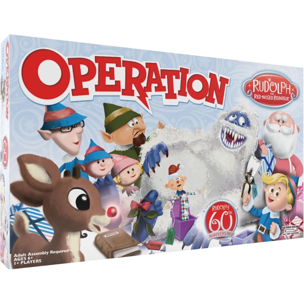image:imageOperation Rudolph The Red Nosed Reindeer 60th Anniversary Board Game Classic Electronic Remove The Objects or Get The Buzzer Game Featuring Bumble The Abominable Snow Monster Ages 6 Players 1