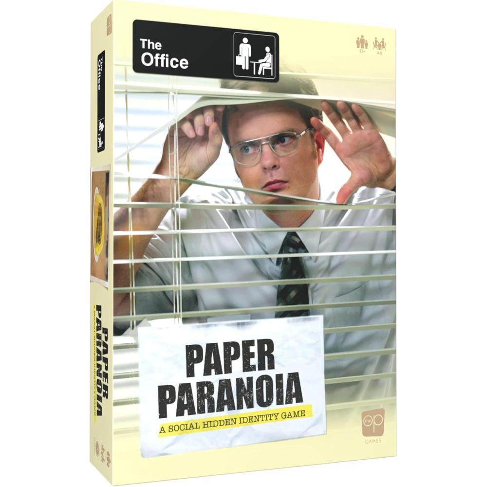 image:imageThe Office Paper Paranoia Board Game Social Deduction Game Set in Dunder Mifflins Scranton Branch Bluff Sabotage amp Complete Tasks to Win The Turf War Ages 12 48 Players 3045 Min Playtime