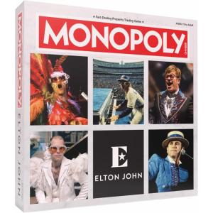 Monopoly: Elton John, Play as Iconic Headgear, Star Glasses & More, Collect Legendary Career Moments Like Knighthood & Farewell Tour, Officially Licensed Elton John Board Game