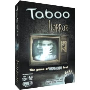 Taboo: Horror Edition Party Board Game, Horror Genre Themed Trivia Word Game with Screaming Buzzer, Game for 2 Players or More, Fans of Horror Themed Films & Culture, Ages 13 and Up