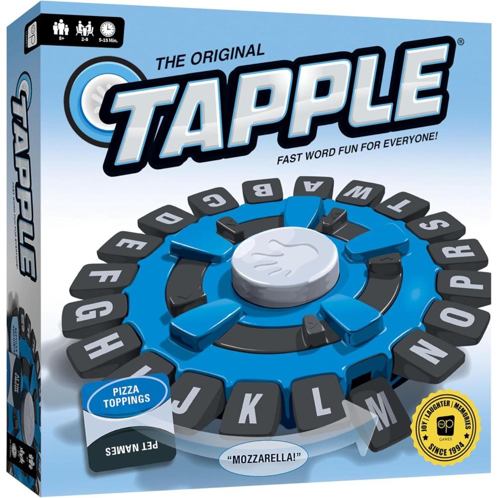 image:imageUSAOPOLY The Original TAPPLE The FastPaced Family Board GameChoose a Category amp Race Against The Timer to be The Last PlayerLearning Word Game for Ages 8 amp Up 28 Players 1520 Minute Play TimePack of 1