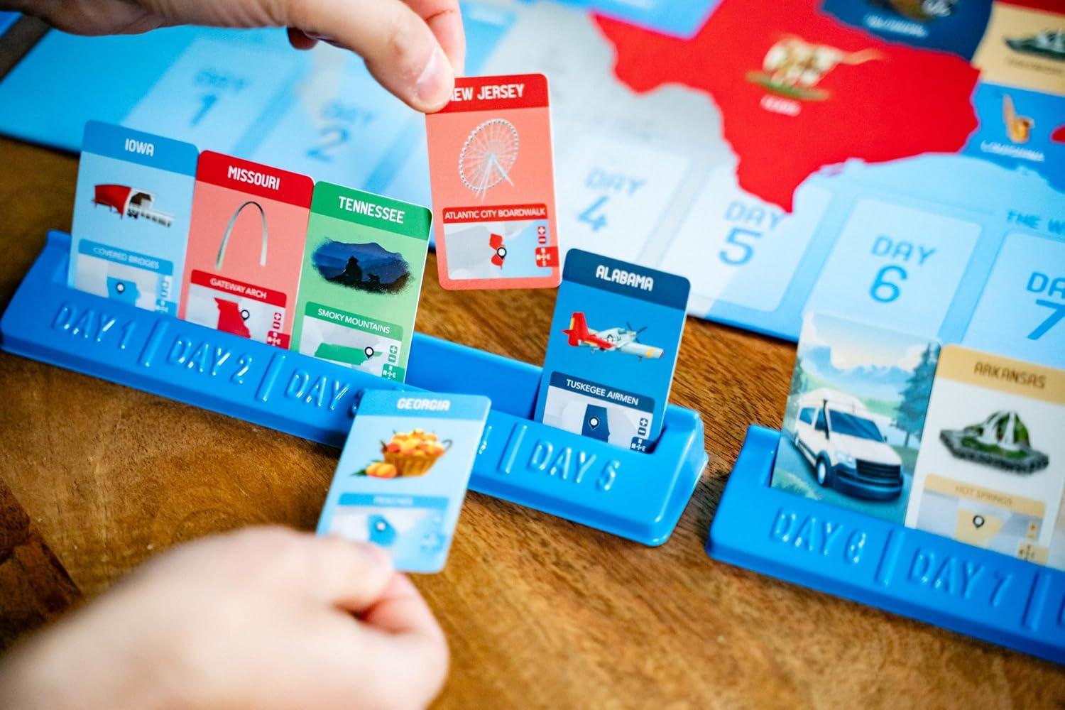 image:image10 Days in The USA Family Road Trip Board Game for All Ages Designed by Alan Moon Designer of Ticket to Ride 24 Players 30 Min Ages 8 and Up