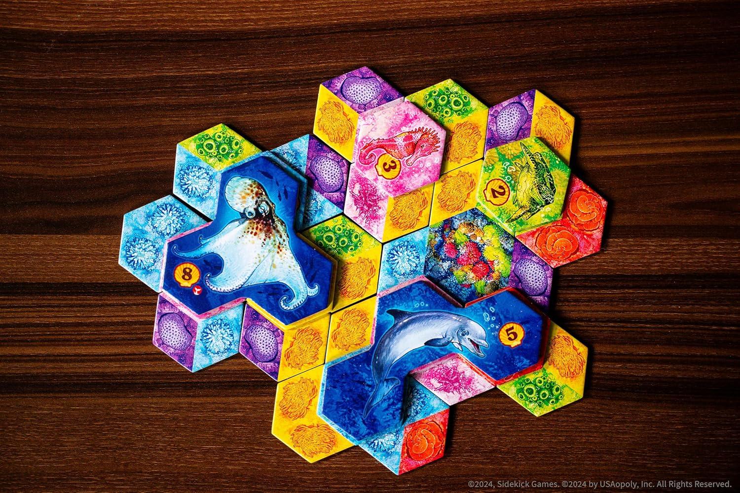 image:imageAqua Board Game Fun Strategy Game for Adults and Family Thematic Oceanic Tile Placement Game Ages 8 14 Players 3045 Minute Playtime Solo and Competitive Modes