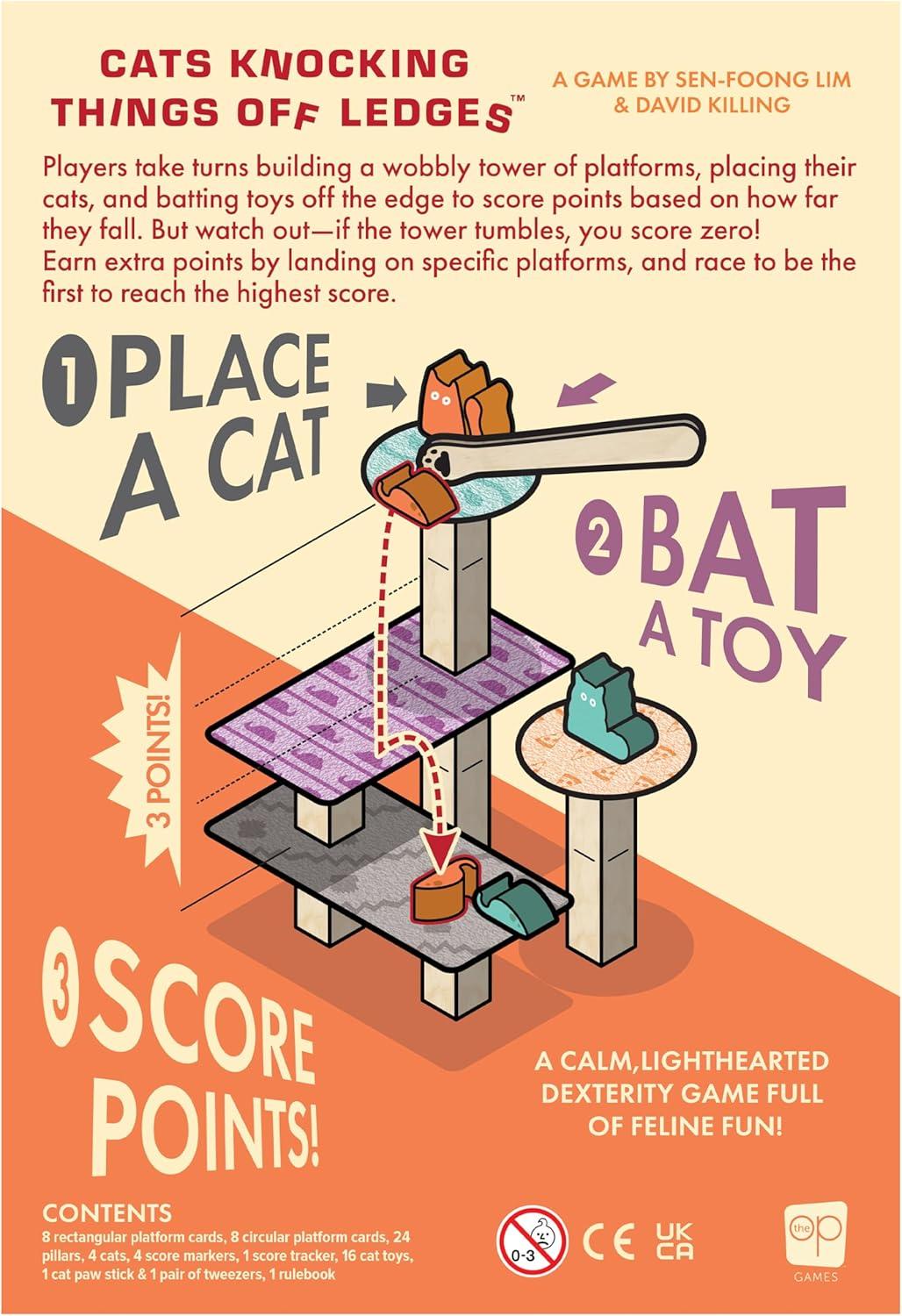 image:imageCats Knocking Things Off Ledges A Fun Dexterity Stacking Game for Families Kids Teens amp Adults Features Cute Cats amp Toy Wooden Pieces Portable to Play Anywhere Ages 10 24 Players 15 Minute