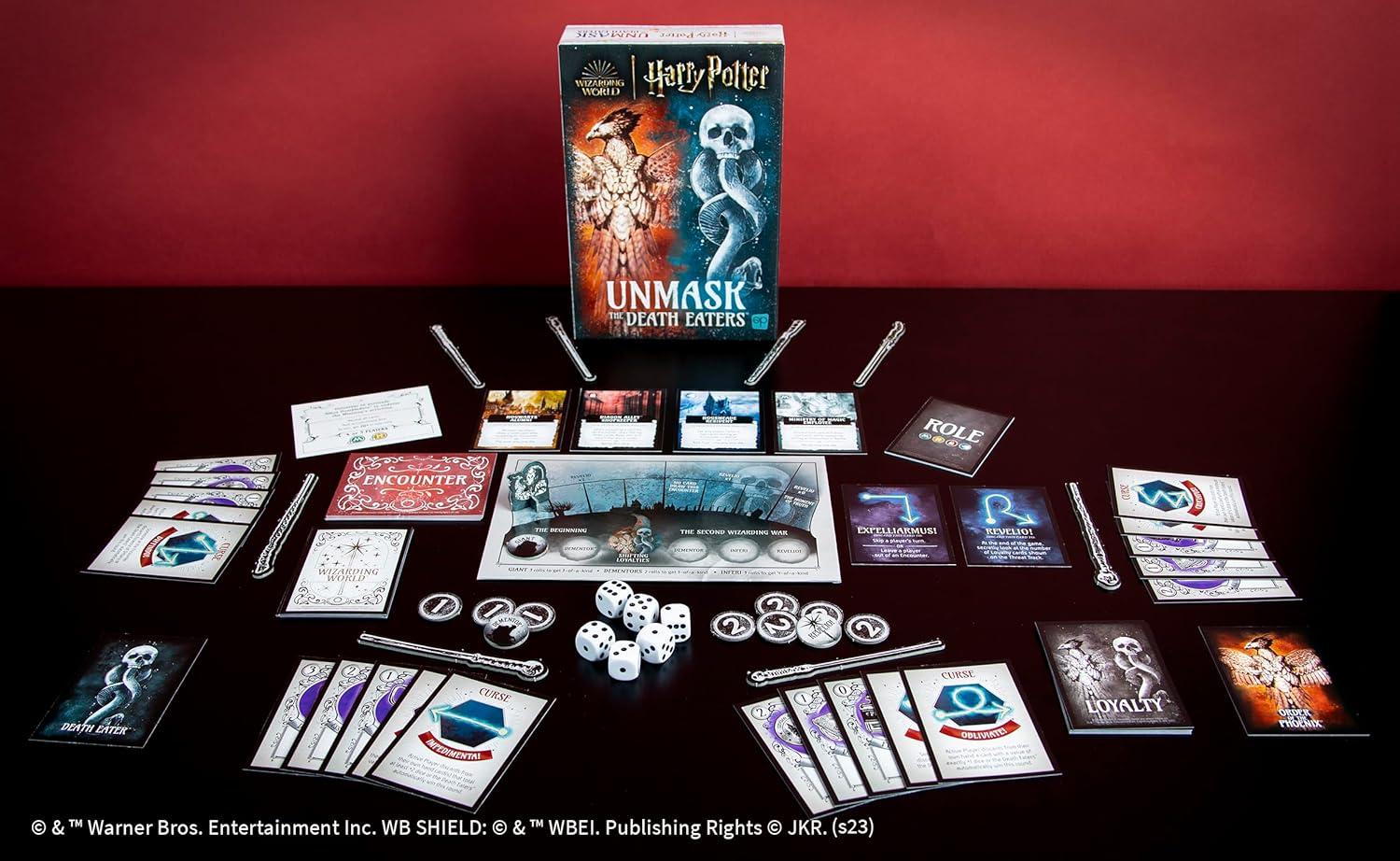 image:imageHarry Potter Unmask The Death Eaters Board Game Engaging Social Deduction Game Set in The Wizarding World of Harry Potter Hidden Roles amp Bluffing Game Ages 11 48 Players