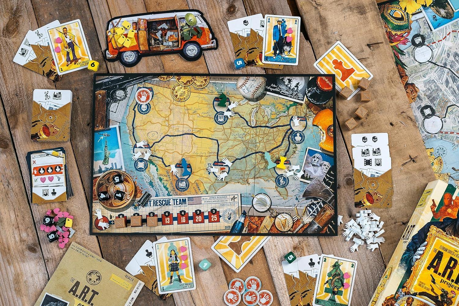 image:imageThe ART Project Cooperative Strategy Board Game Card Drafting Zone of Control Game Coop and Solo Play for Adults and Teens Ages 12 16 Players 45 Minute Play Time