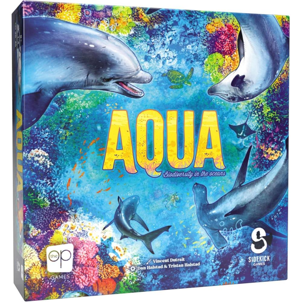 image:imageAqua Board Game Fun Strategy Game for Adults and Family Thematic Oceanic Tile Placement Game Ages 8 14 Players 3045 Minute Playtime Solo and Competitive Modes