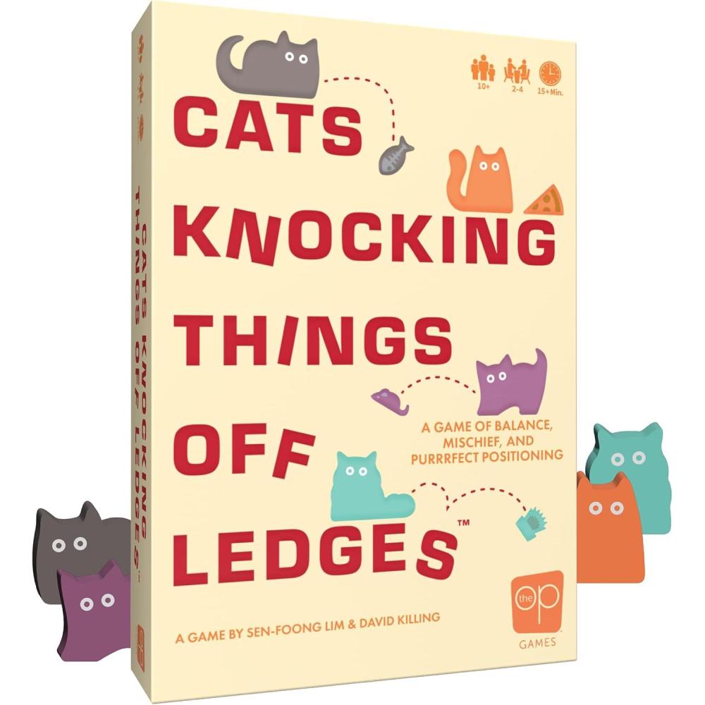 image:imageCats Knocking Things Off Ledges A Fun Dexterity Stacking Game for Families Kids Teens amp Adults Features Cute Cats amp Toy Wooden Pieces Portable to Play Anywhere Ages 10 24 Players 15 Minute