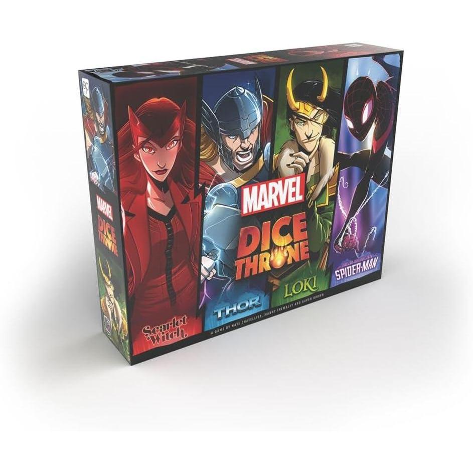 image:imageMarvel Dice Throne 4Hero Box with Scarlet Witch Thor Loki amp SpiderMan 24 Player Competitive Dice Game BlackBoard Game