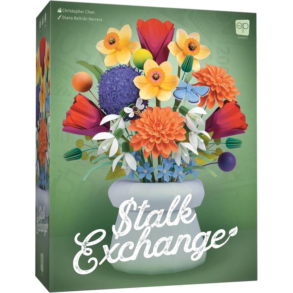 image:imageStalk Exchange Board Game Beautiful Flower and Gardening Themed Strategy Game Fast Fun Economic and Competitive Ages 10 25 Players 45 Min Play Time Game Design by Christopher Chan