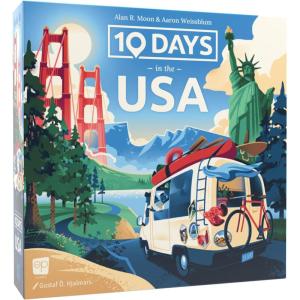 10 Days in The USA | Family Road Trip Board Game for All Ages | Designed by Alan Moon – Designer of Ticket to Ride | 2-4 Players | 30 Min | Ages 8 and Up