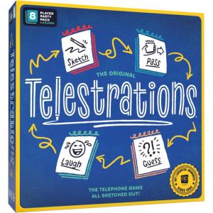 Telestrations 8 Player 2nd Edition Board Game, Award Winning Hilarious and Unpredictable Must Have Party Game with a New Look, Sketch What Your Read Then Guess What You Saw, 4-8 Players, Ages 10+