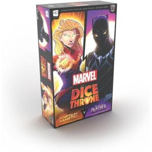 USAOPOLY Marvel Dice Throne | 2 Hero Box Featuring Captain Marvel, Black Panther | Standalone Competitive Dice Game | Officially-Licensed Game | Compatible with The Dice Throne Ecosystem