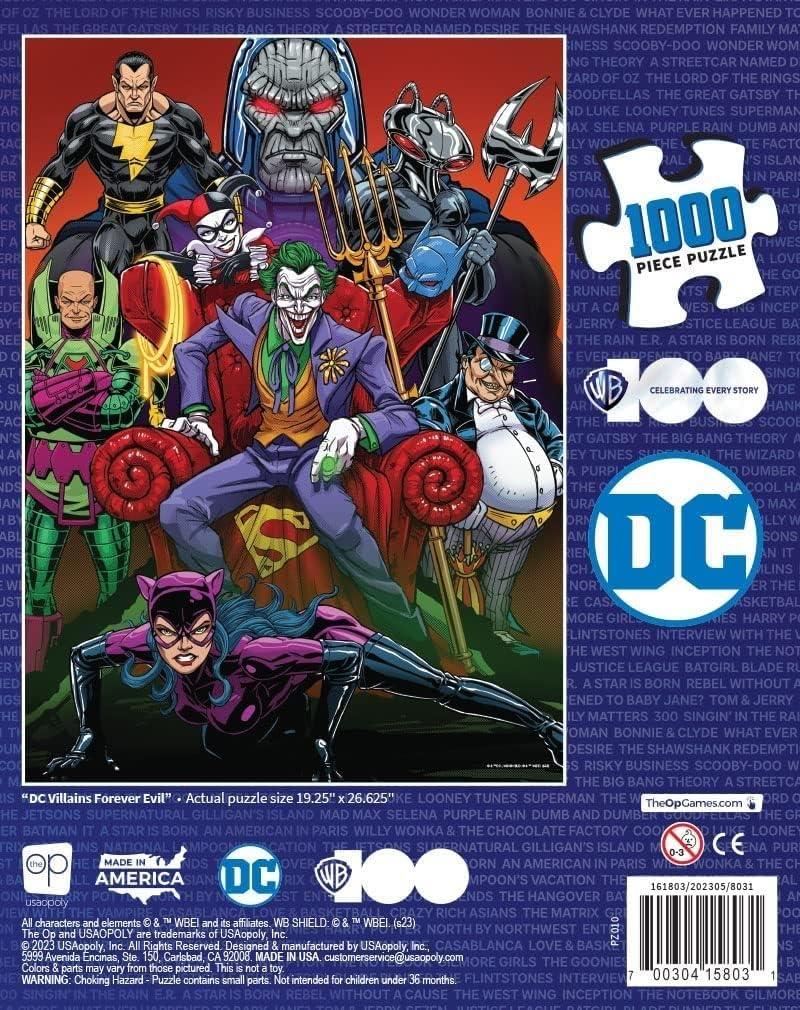 image:imageDC Villains Forever Evil 1000 Piece Jigsaw Puzzle Celebrating WB 100 Officially Licensed DC Comics Universe Merchandise Collectible Puzzle Featuring Joker Harley Quinn Lux Luthor and Others