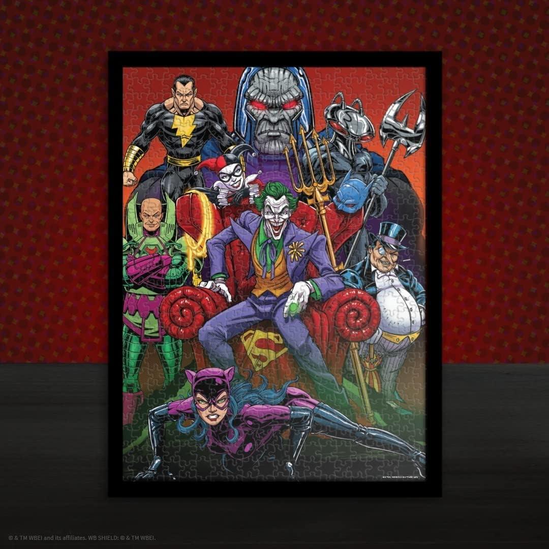 image:imageDC Villains Forever Evil 1000 Piece Jigsaw Puzzle Celebrating WB 100 Officially Licensed DC Comics Universe Merchandise Collectible Puzzle Featuring Joker Harley Quinn Lux Luthor and Others