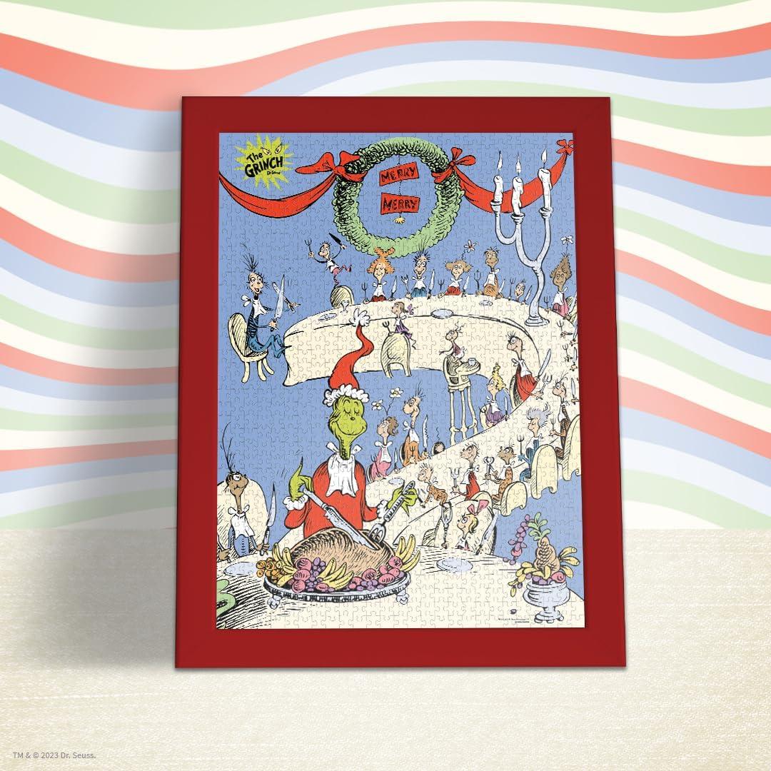 image:imageDr Seuss Grinch Feast 1000 Piece Jigsaw Puzzle Collectible Puzzle Featuring Grinch Artwork Celebrating Classic Childrens Book OfficiallyLicensed Dr Seuss Puzzle amp Merchandise