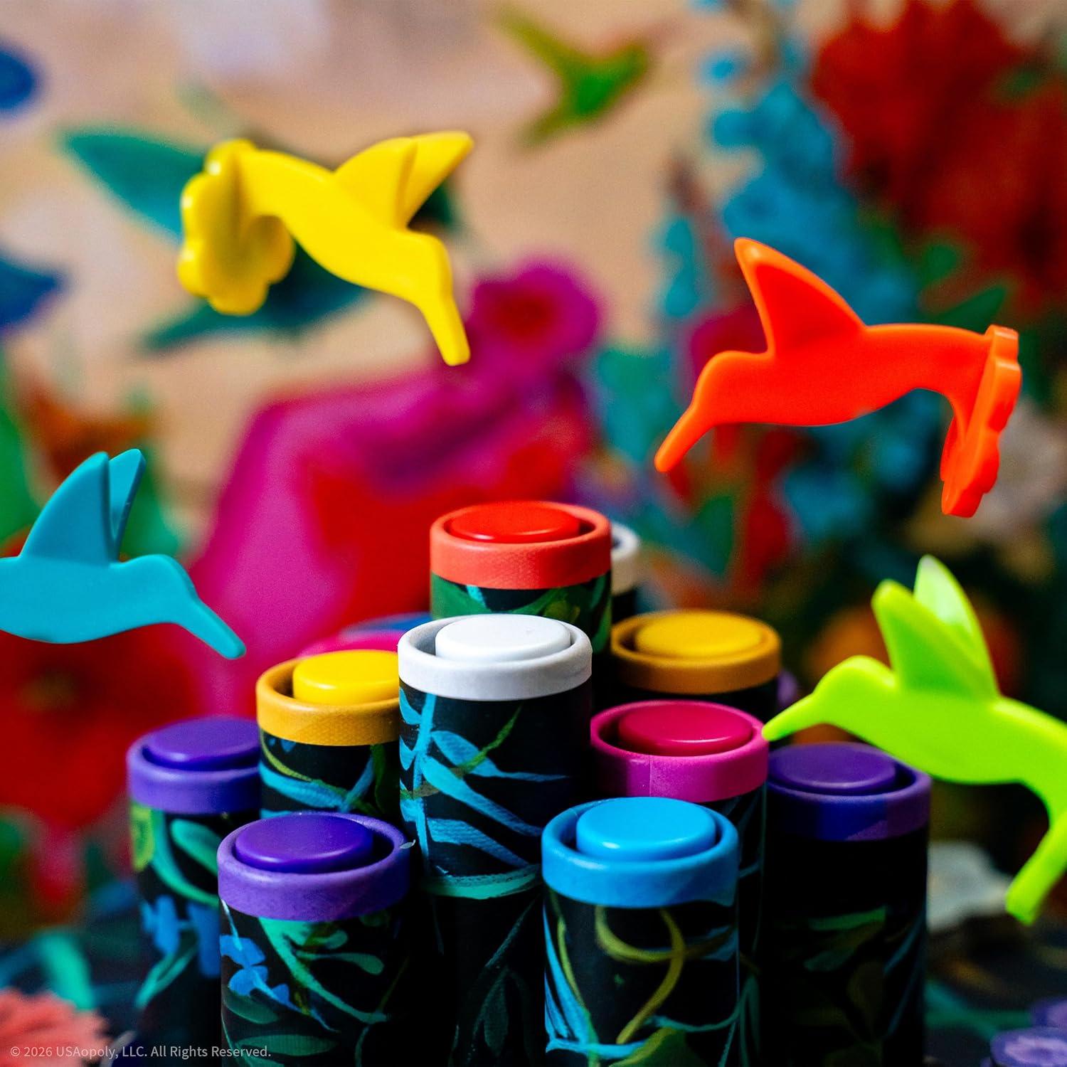 image:imageHummingbirds Board Game A RealTime Push Your Luck Dexterity Party Game Test Your Timing amp Collect Nectar Token Points A Fun Family Game with Beautiful Artwork Ages 8 24 Players 15 Play Time