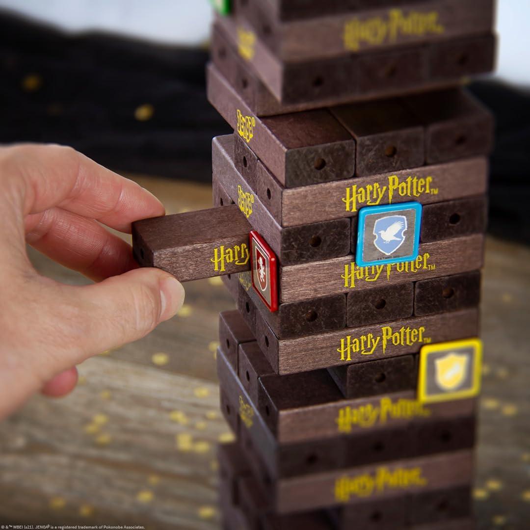 image:imageJenga Harry Potter Build The Grand Staircase of Hogwarts to Reach The Classroom Based on Harry Potter Film Franchise Collectible Jenga Game Unique Gameplay with Custom Dice