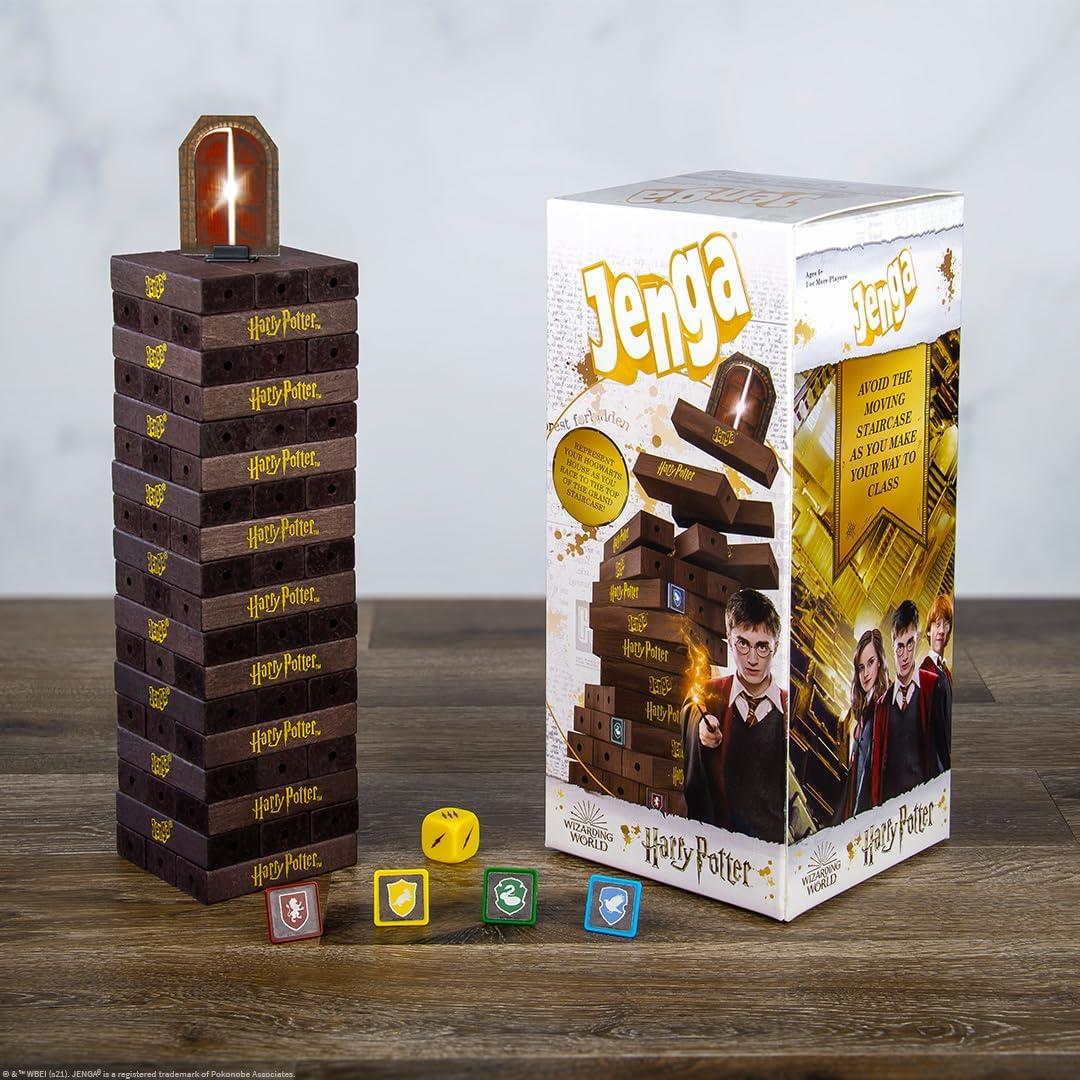 image:imageJenga Harry Potter Build The Grand Staircase of Hogwarts to Reach The Classroom Based on Harry Potter Film Franchise Collectible Jenga Game Unique Gameplay with Custom Dice