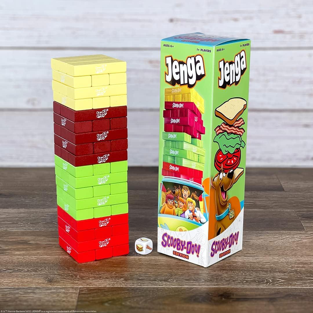 image:imageJenga ScoobyDoo Edition Build The Sandwich Tower for Shaggy amp Scooby Based on Classic Cartoon Franchise Scooby Doo Collectible Jenga Game Unique Gameplay with Custom Dice