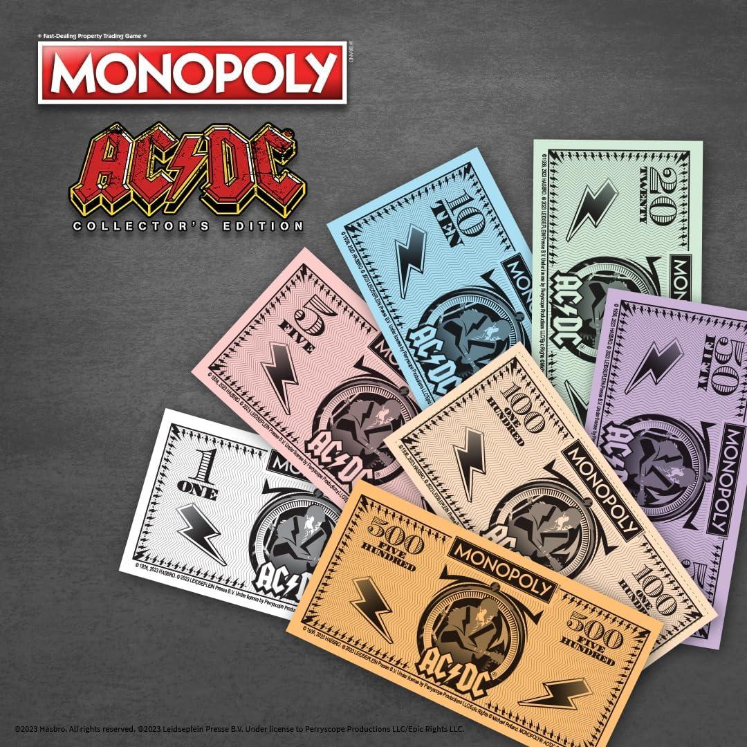 image:imageMONOPOLY ACDC Play as Anguss Hat Dynamite Lightning Bolt amp more Includes Popular Albums and Locations ACDC Lane For Those About to Rock TNT and more Officially Licensed ACDC Collectible