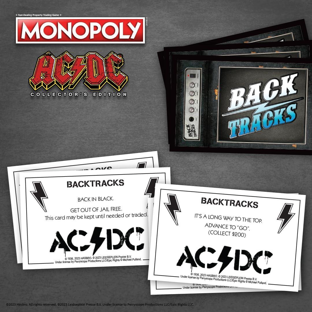 image:imageMONOPOLY ACDC Play as Anguss Hat Dynamite Lightning Bolt amp more Includes Popular Albums and Locations ACDC Lane For Those About to Rock TNT and more Officially Licensed ACDC Collectible