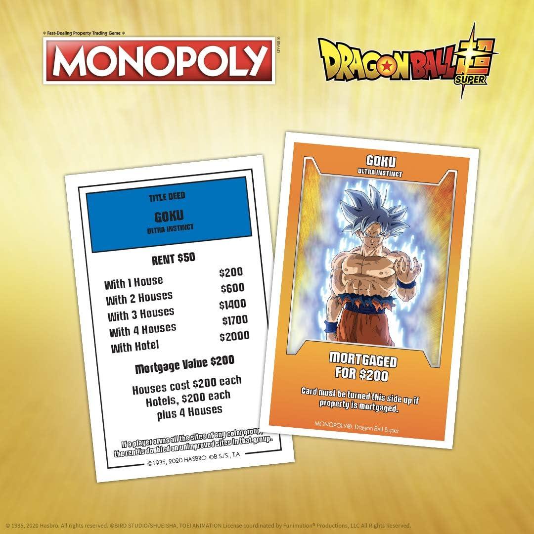 image:imageMonopoly Dragon Ball Super Recruit Legendary Warriors Goku Vegeta and Gohan Official Dragon Ball Z Anime Series Merchandise Themed Monopoly Game