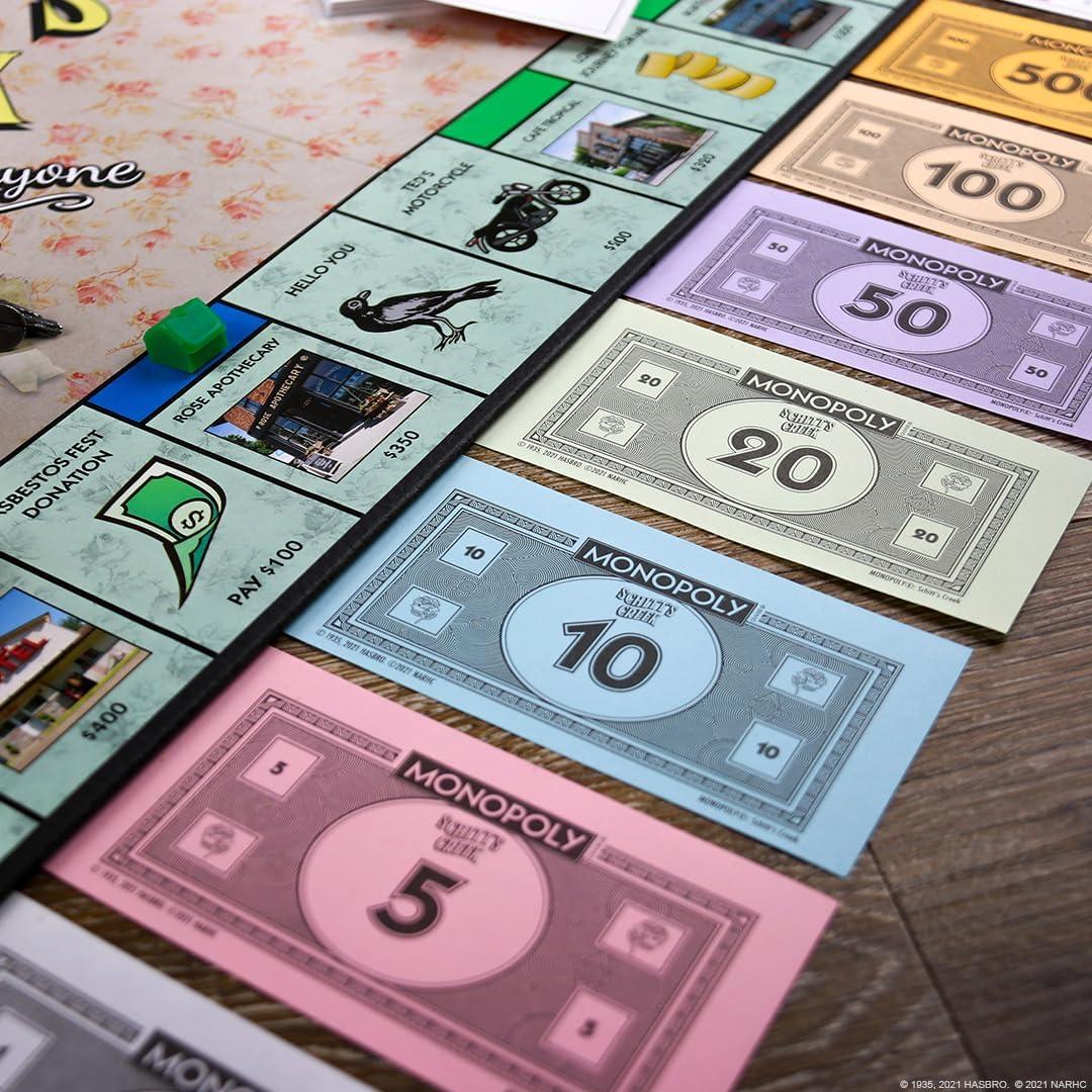 image:imageMonopoly Schitts Creek Game Tokens Include Bebe Crow Patricks Guitar Rosebud Motel Key amp More Officially Licensed and Collectible Monopoly Game Based on Award Winning Series Schitts Creek