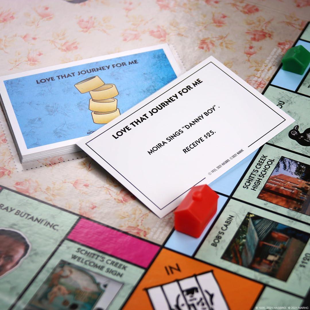 image:imageMonopoly Schitts Creek Game Tokens Include Bebe Crow Patricks Guitar Rosebud Motel Key amp More Officially Licensed and Collectible Monopoly Game Based on Award Winning Series Schitts Creek