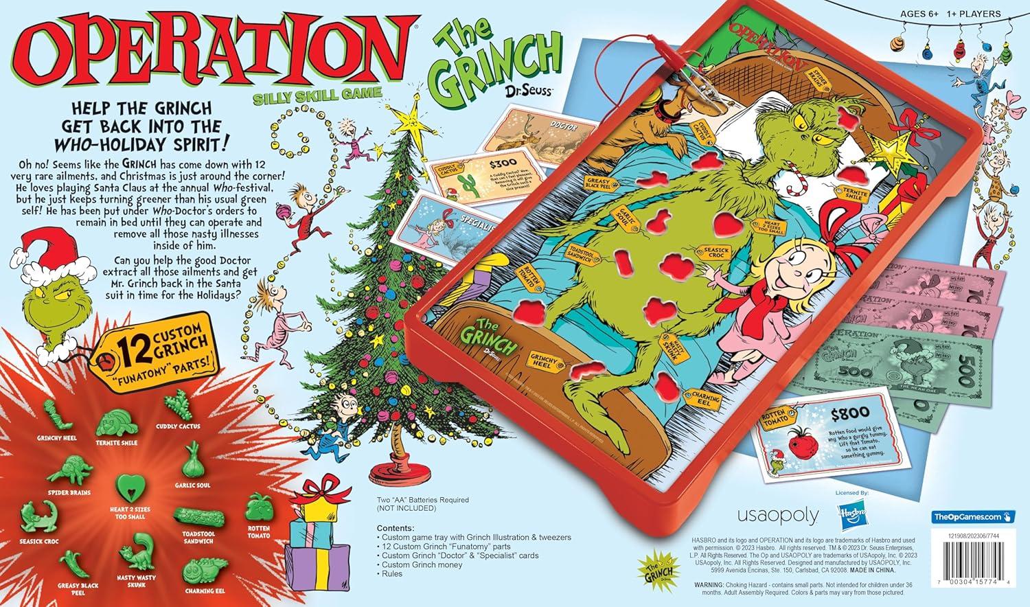 image:imageOperation The Grinch Board Game Classic Dr Seuss Art amp Custom Funatomy Parts