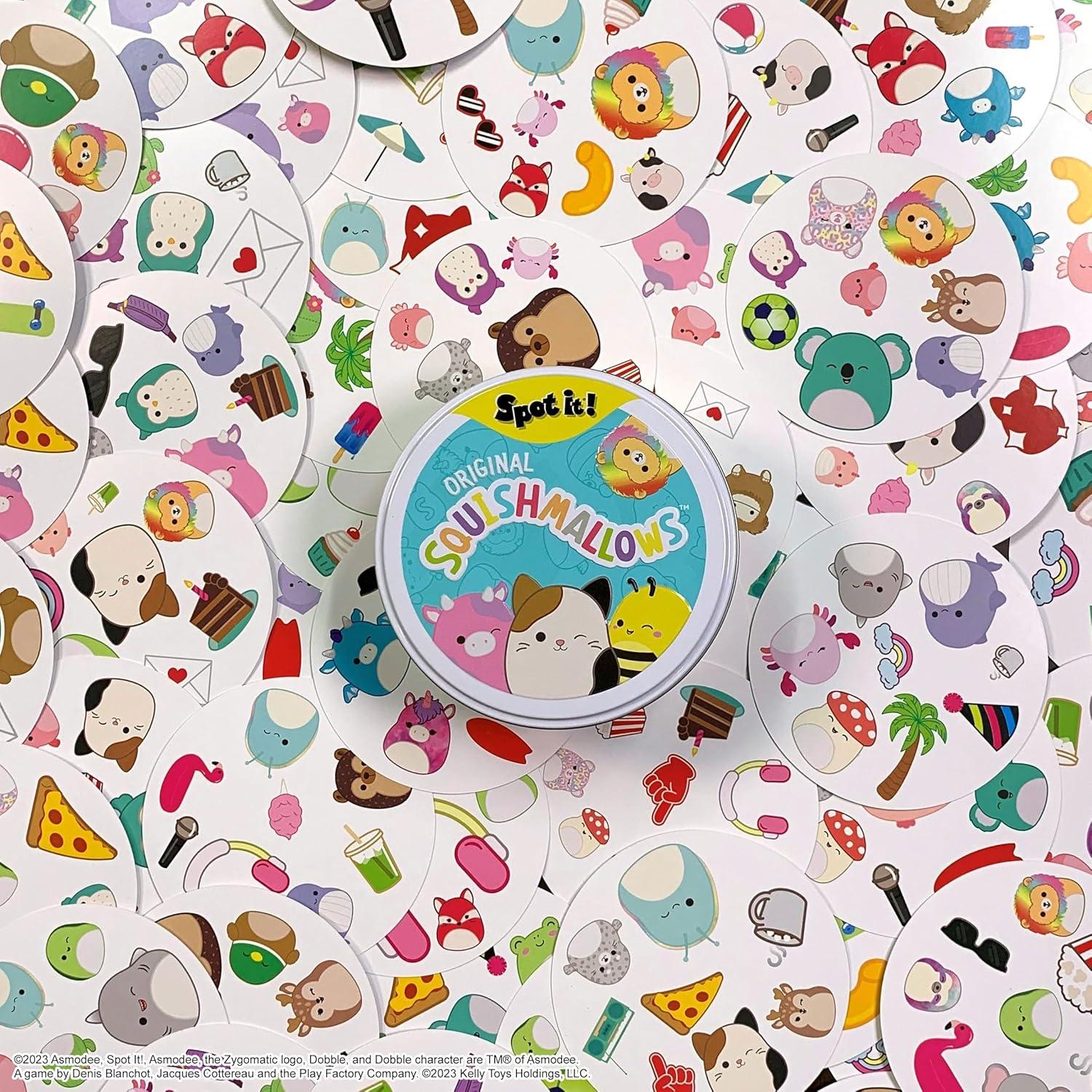image:imageSpot It Squishmallows Fun Card Game for Kids and Adults Featuring Mila The Elephant or Cailey The Pink Crab and More Licensed Squishmallows Game