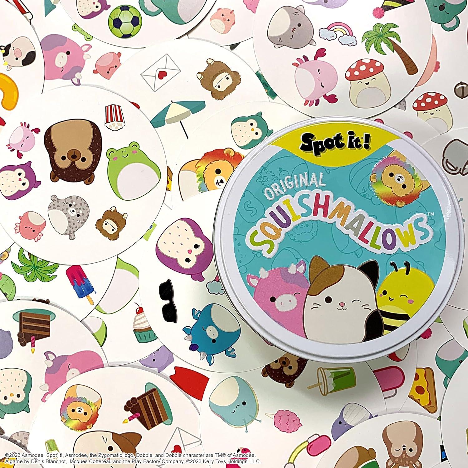 image:imageSpot It Squishmallows Fun Card Game for Kids and Adults Featuring Mila The Elephant or Cailey The Pink Crab and More Licensed Squishmallows Game