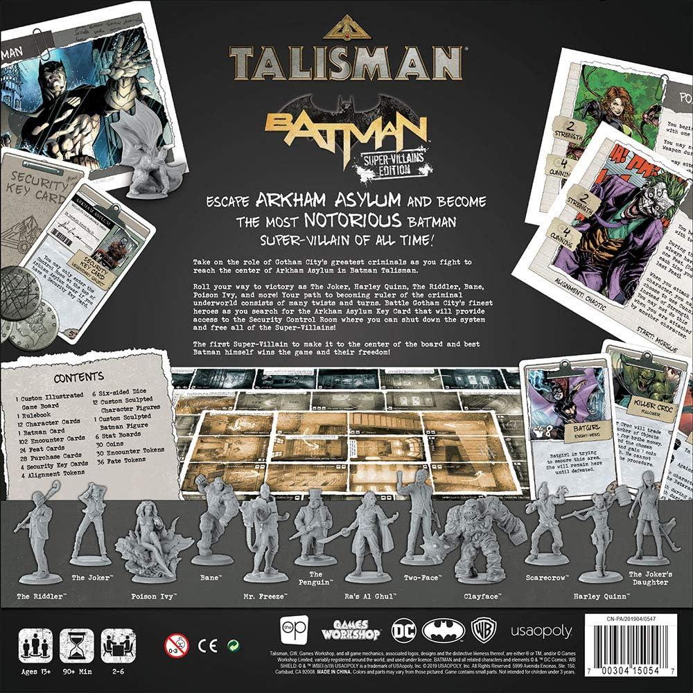 image:imageTalisman Batman SuperVillians Edition Competitive Board Game Based on the Talisman Magical Quest Game Official Batman Licensed Merchandise The Joker Harley Quinn Mr Freeze Bane The Penguin