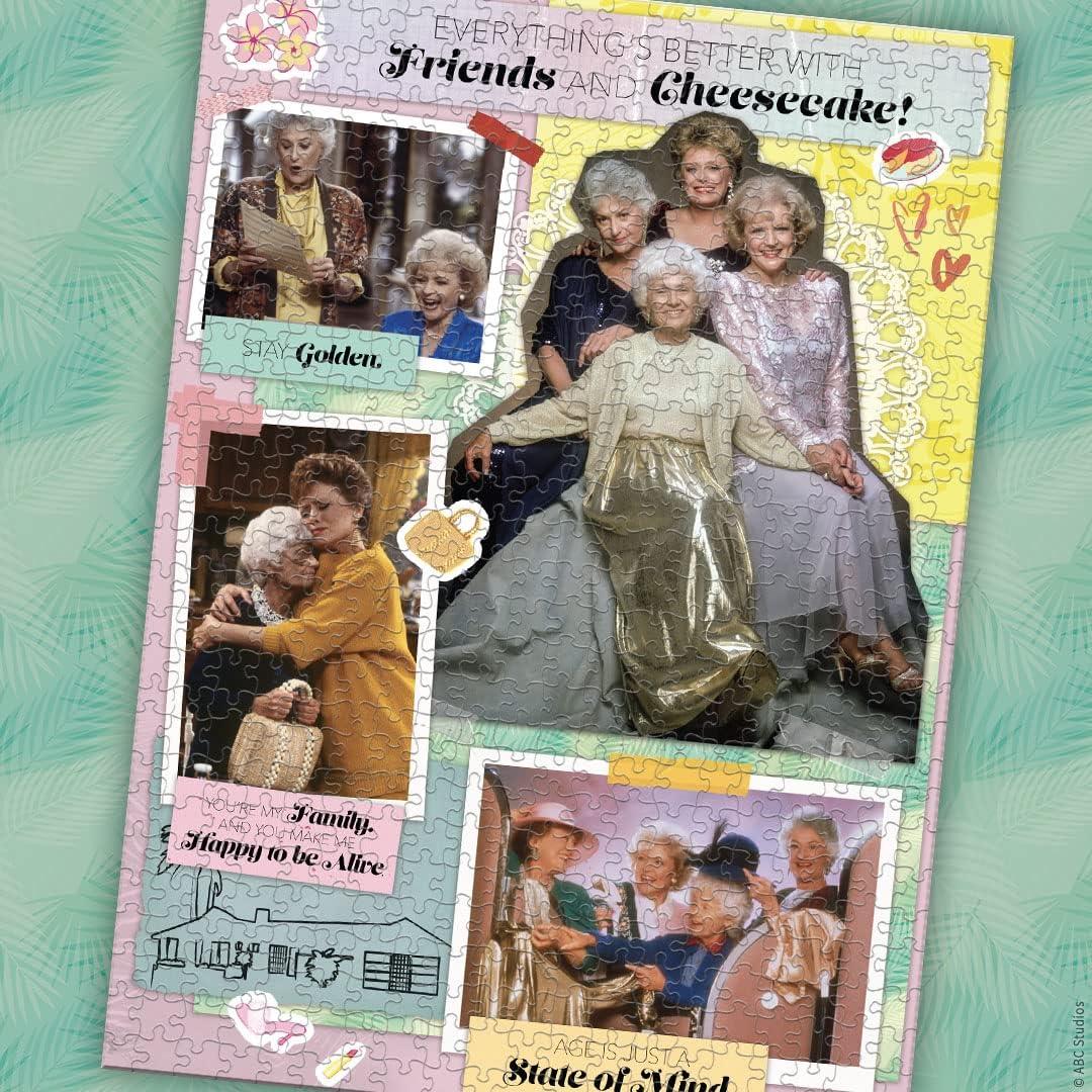 image:imageThe Golden Girls Everythings Better with Friends and Cheesecake 1000 Piece Jigsaw Puzzle Collectible Puzzle Featuring Blanche Dorothy Sophia Rose Officially Licensed Golden Girls Merchandise