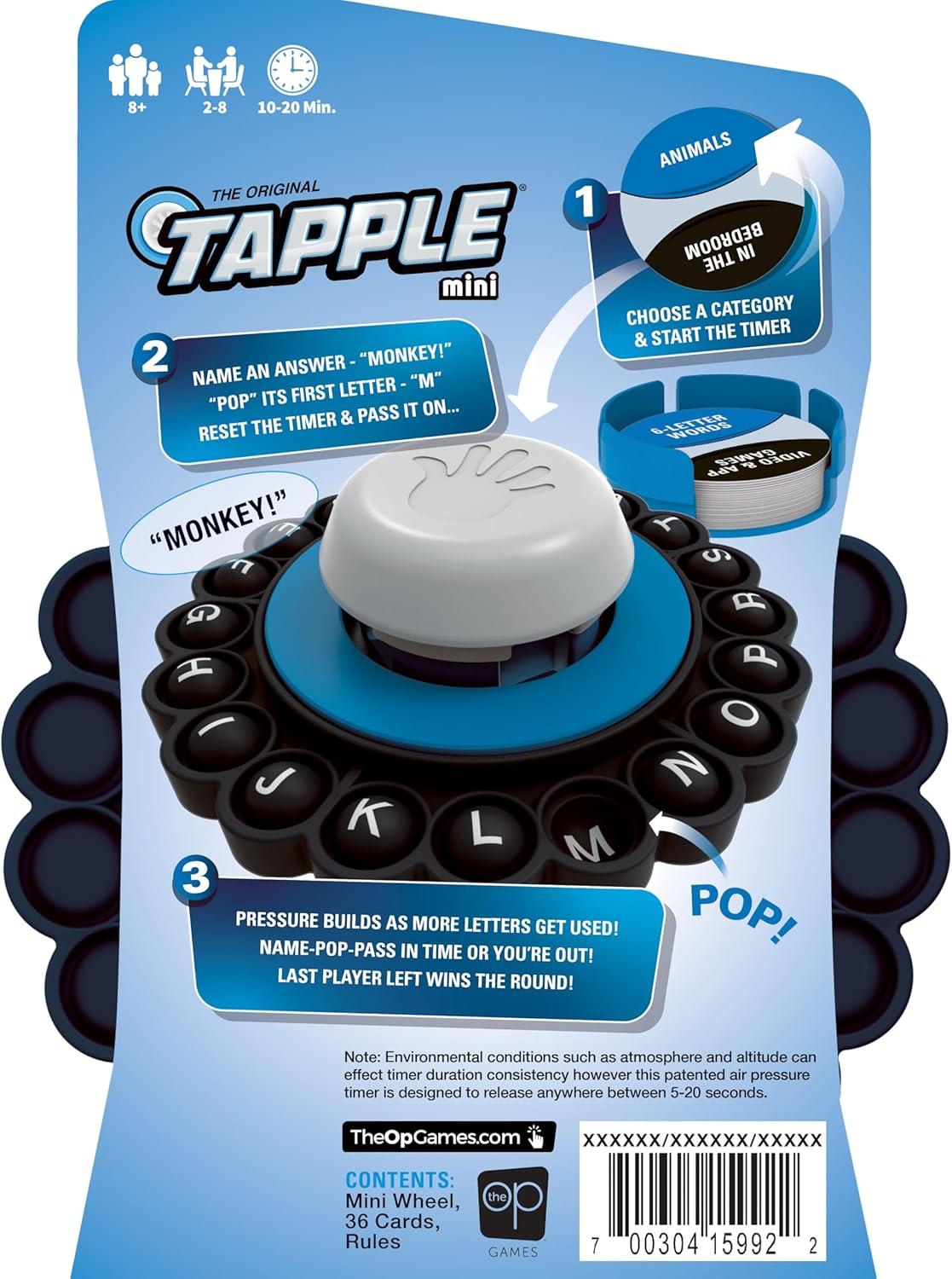 image:imageThe Original Tapple Mini Travel Sized Word Game for Family amp Kids Choose a Category amp Race Against Time Portable Pop Wheel With 36 Cards Fun Educational Toy amp Game for Ages 8 Quick Play Anywhere