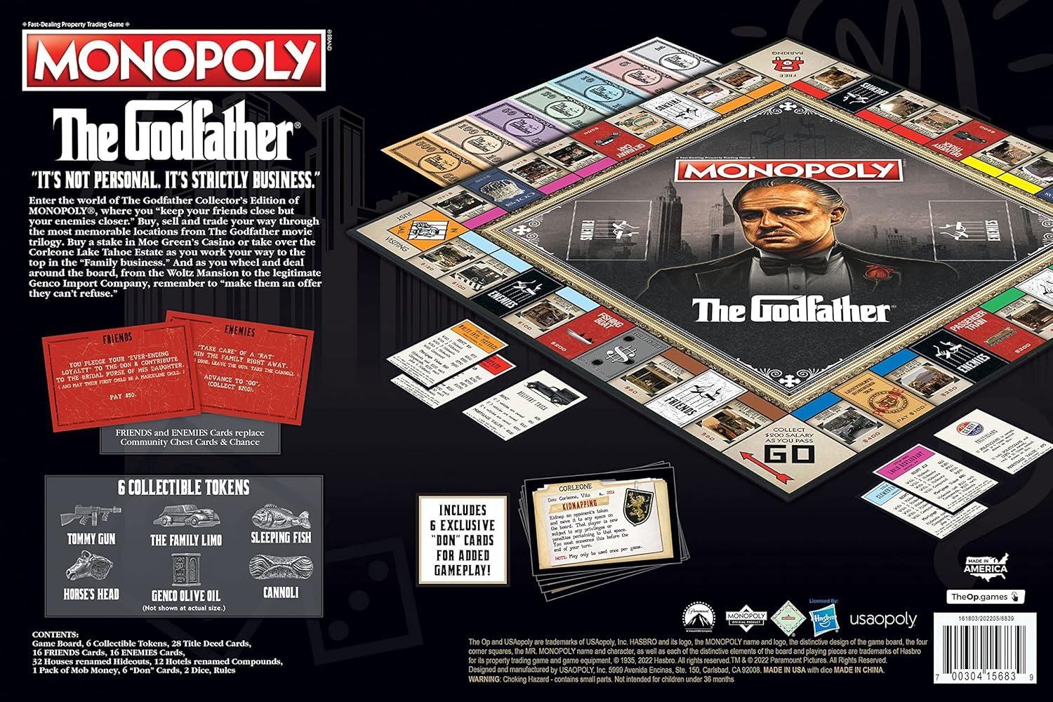 image:imageUSAOPOLY Monopoly The Godfather 50th Anniversary Board Game