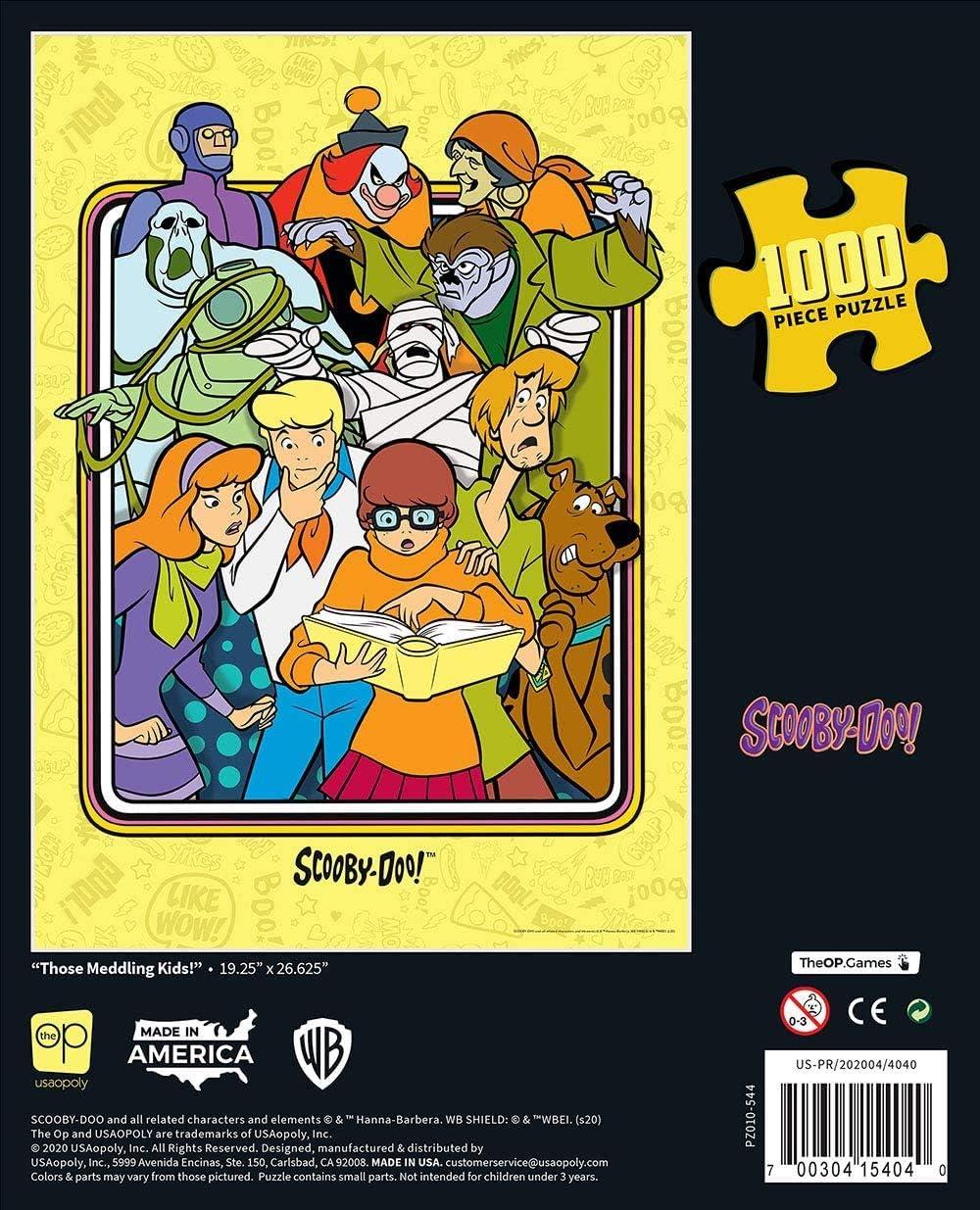 image:imageUSAOPOLY ScoobyDoo Those Meddling Kids 1000 Piece Jigsaw Puzzle Officially Licensed ScoobyDoo Merchandise Collectible Puzzle Featuring ScoobyDoo Shaggy Velma Daphne and Fred Yellow
