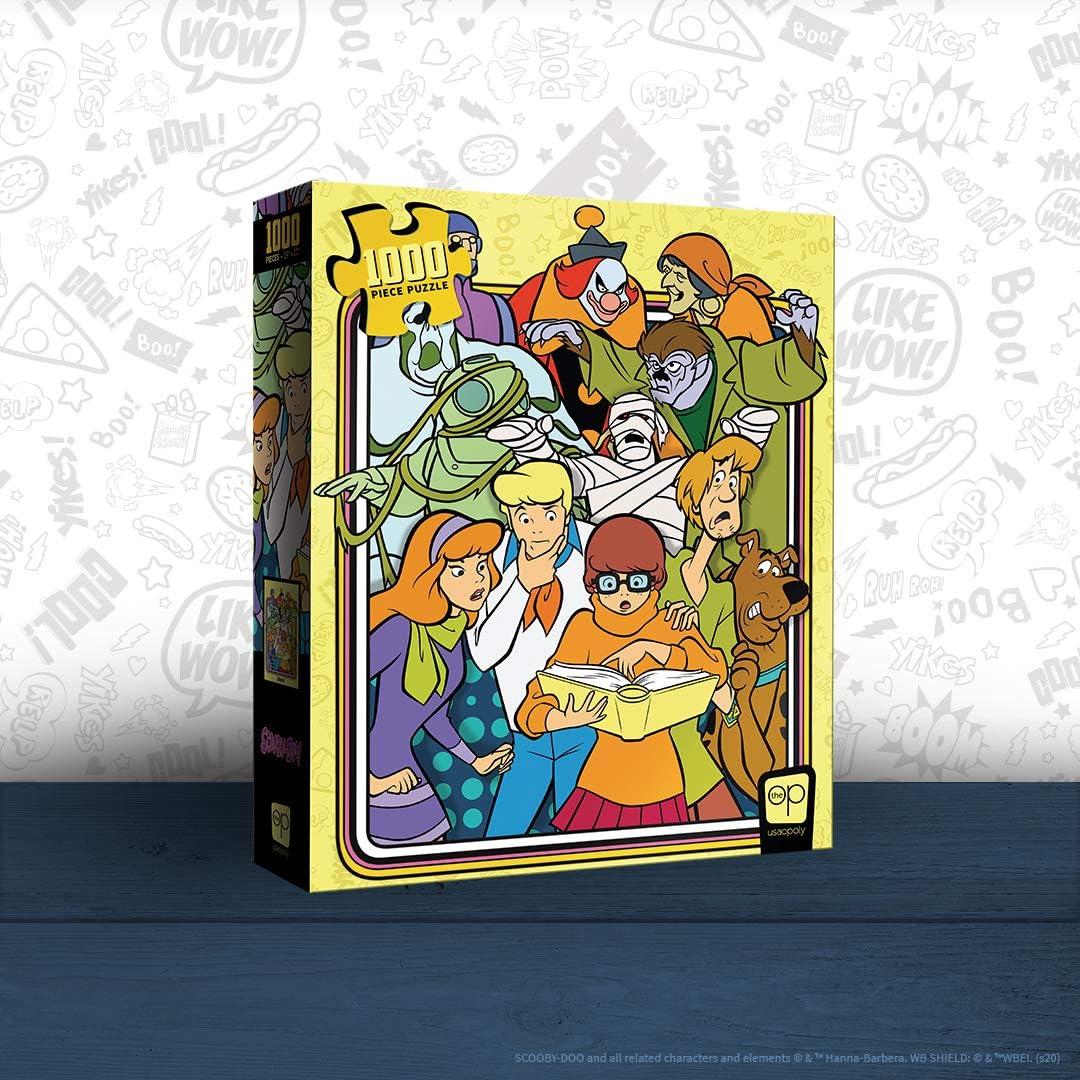 image:imageUSAOPOLY ScoobyDoo Those Meddling Kids 1000 Piece Jigsaw Puzzle Officially Licensed ScoobyDoo Merchandise Collectible Puzzle Featuring ScoobyDoo Shaggy Velma Daphne and Fred Yellow