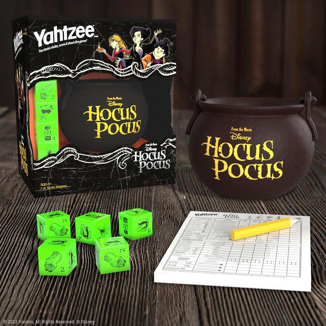 image:imageUSAOPOLY YAHTZEE Disney Hocus Pocus Collectible Witchs Caldron Dice Cup Classic Family Game Based on Film Great for Night OfficiallyLicensed amp Merchandise Black