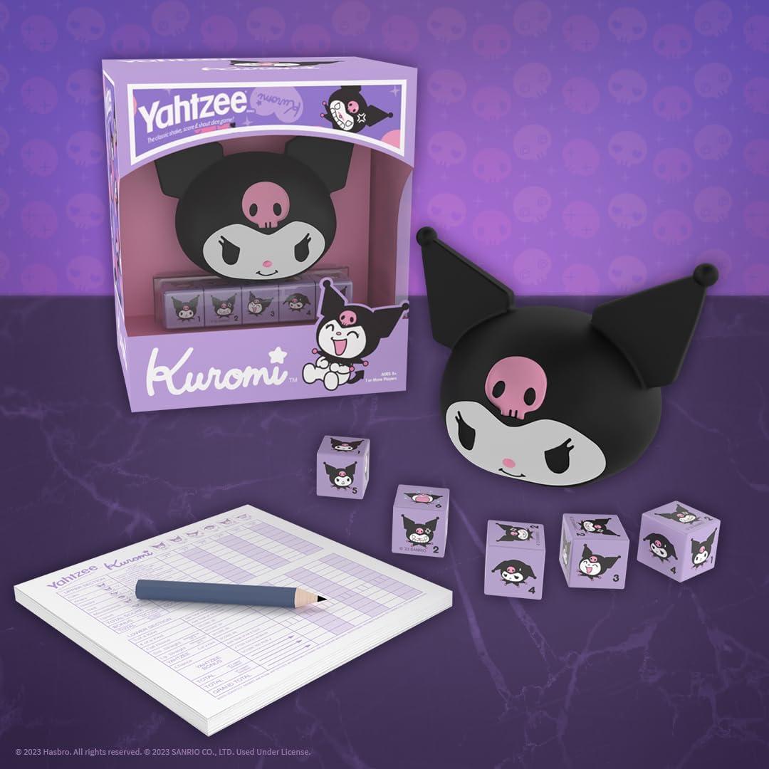 image:imageYAHTZEE Kuromi Collectible Kuromi Head Dice Cup Dice Featuring Her Adorable Range of Emotions Classic Dice Game Based on Hello Kitty amp Friends Character Officially Licensed Game amp Merchandise