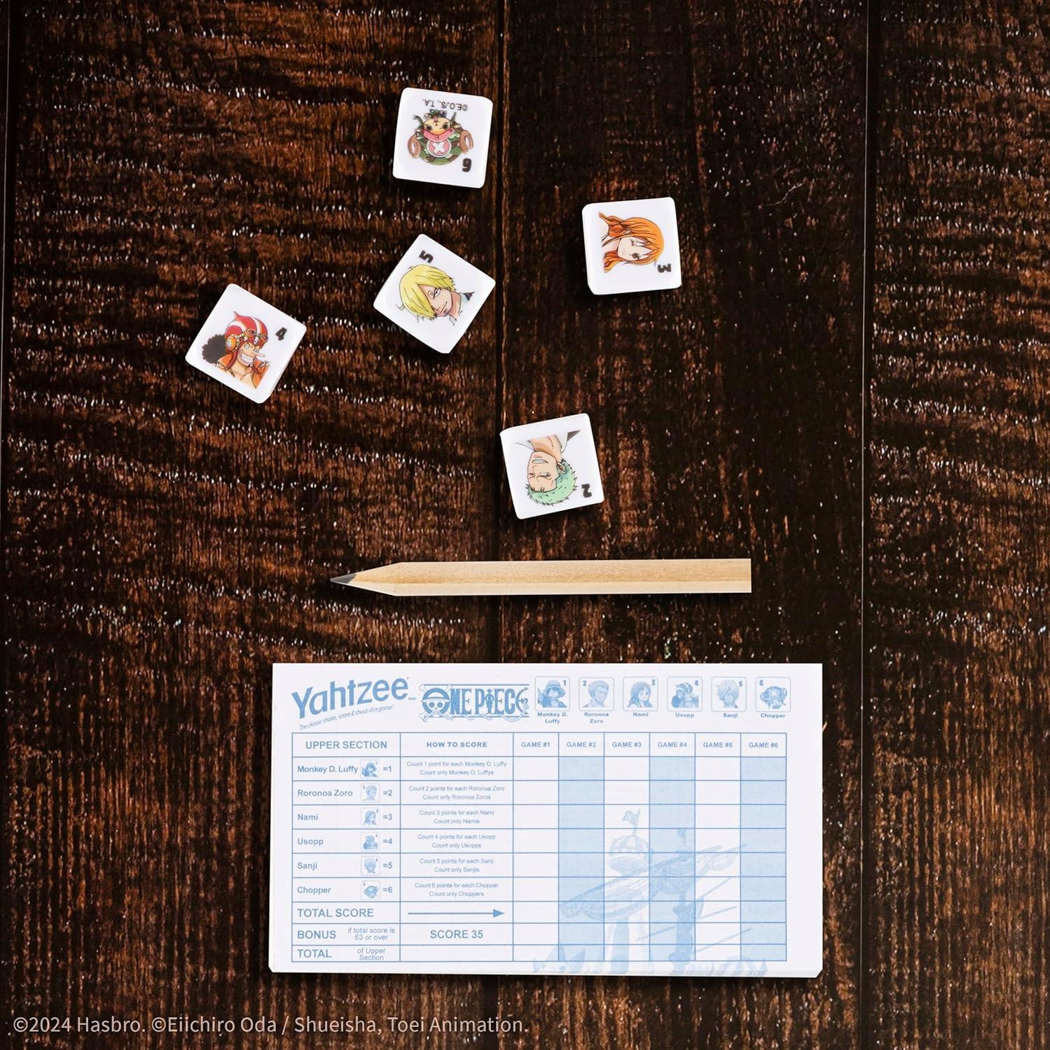 image:imageYAHTZEE One Piece Collectible Monkey D Luffy Straw Hat Dice Cup Classic Dice Rolling Game Based on The Anime Series Great for Family Game Nights OfficiallyLicensed One Piece Game amp Merchandise